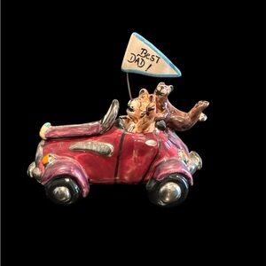 Blue Sky Clayworks by Heather Goldminc "Best Dad!" Ceramic Trinket Box Figurine